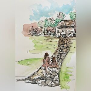 Watercolor country scene wall
Decor art
